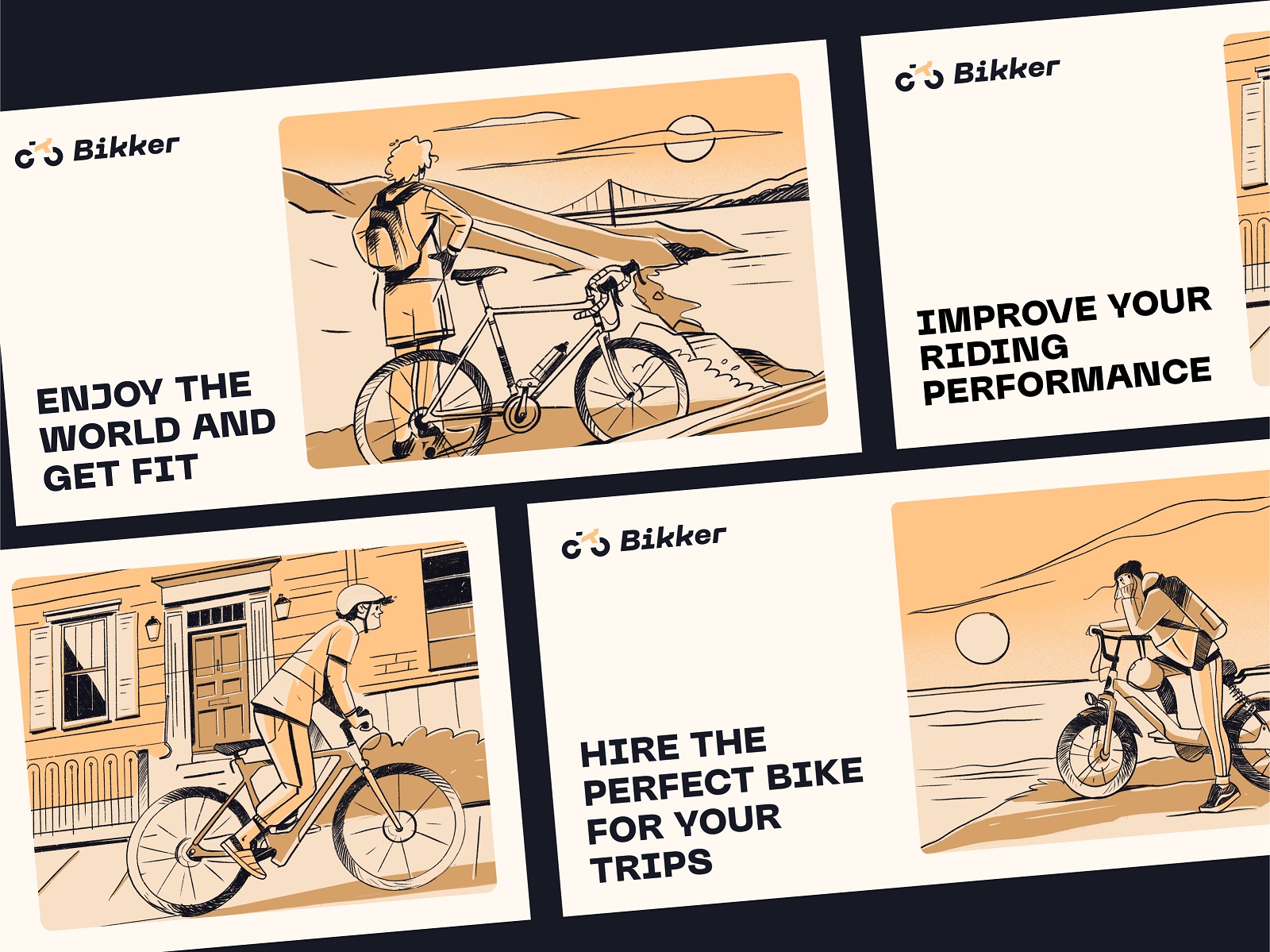 biker service identity posters design tubik agency blog