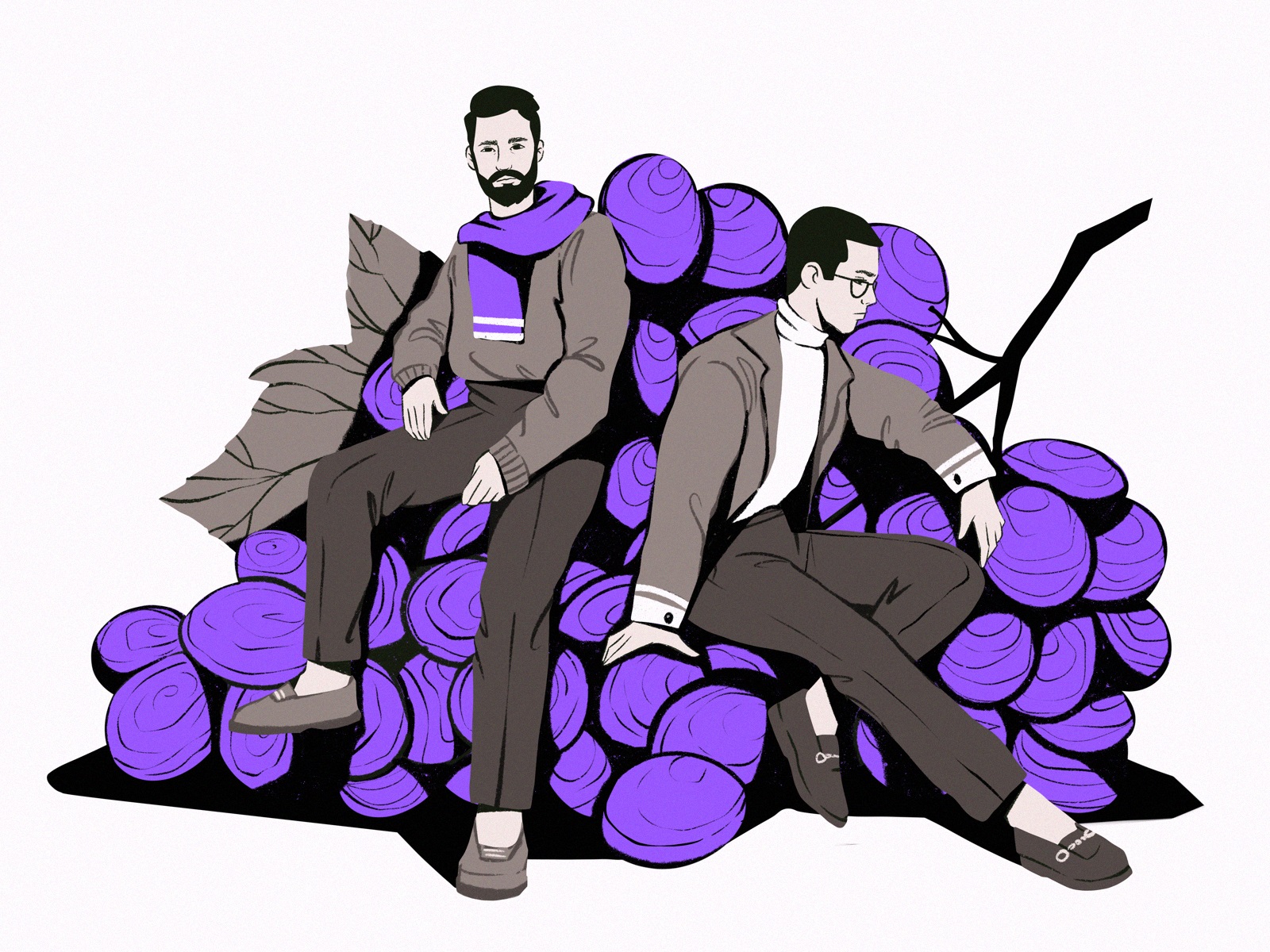 color illustration purple tubikarts
