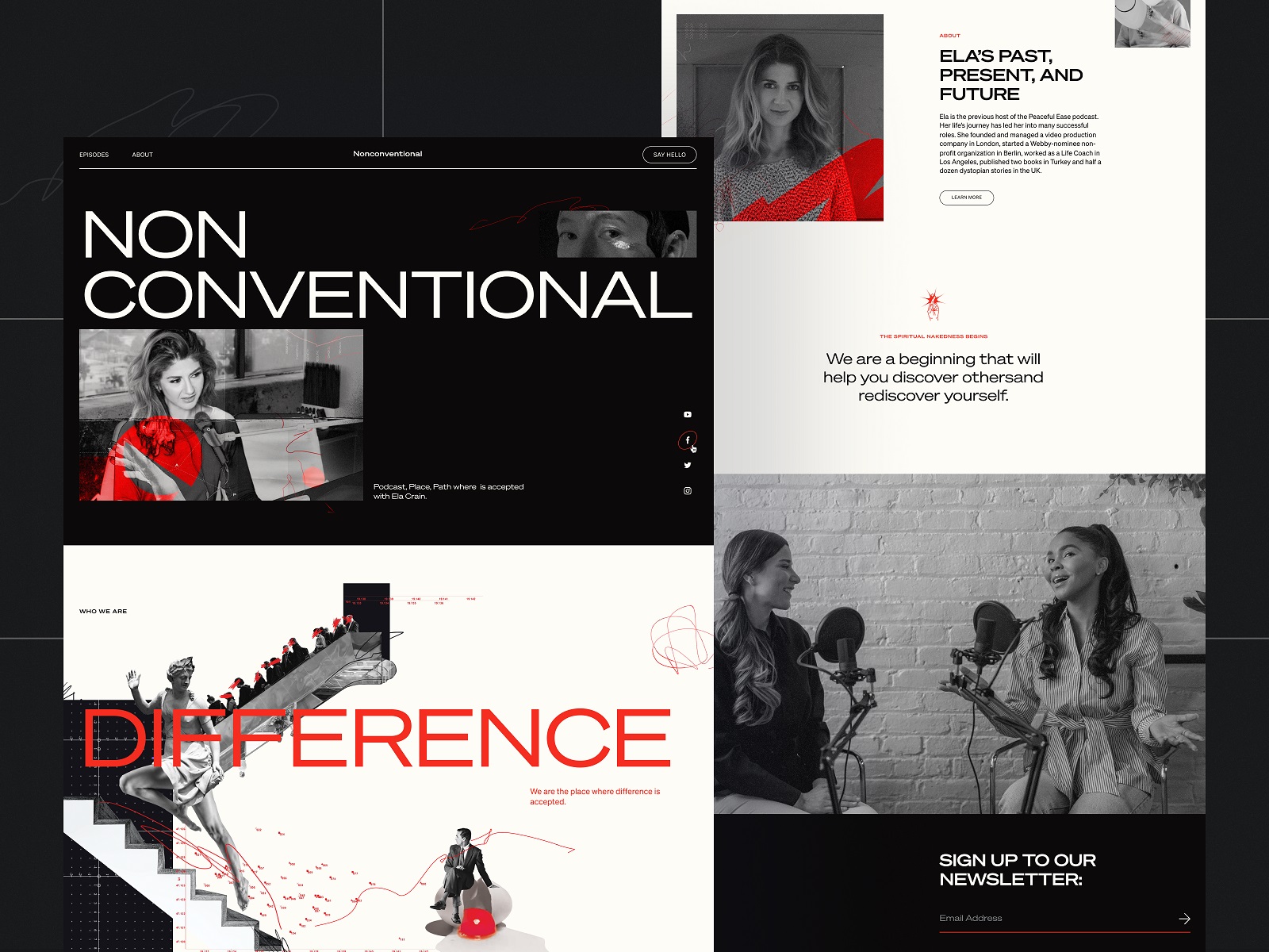 Web Design Case Study: Nonconventional Show. Website for Interview Podcast