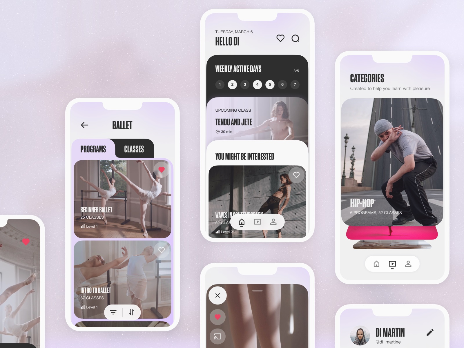 dance learning app tubik design