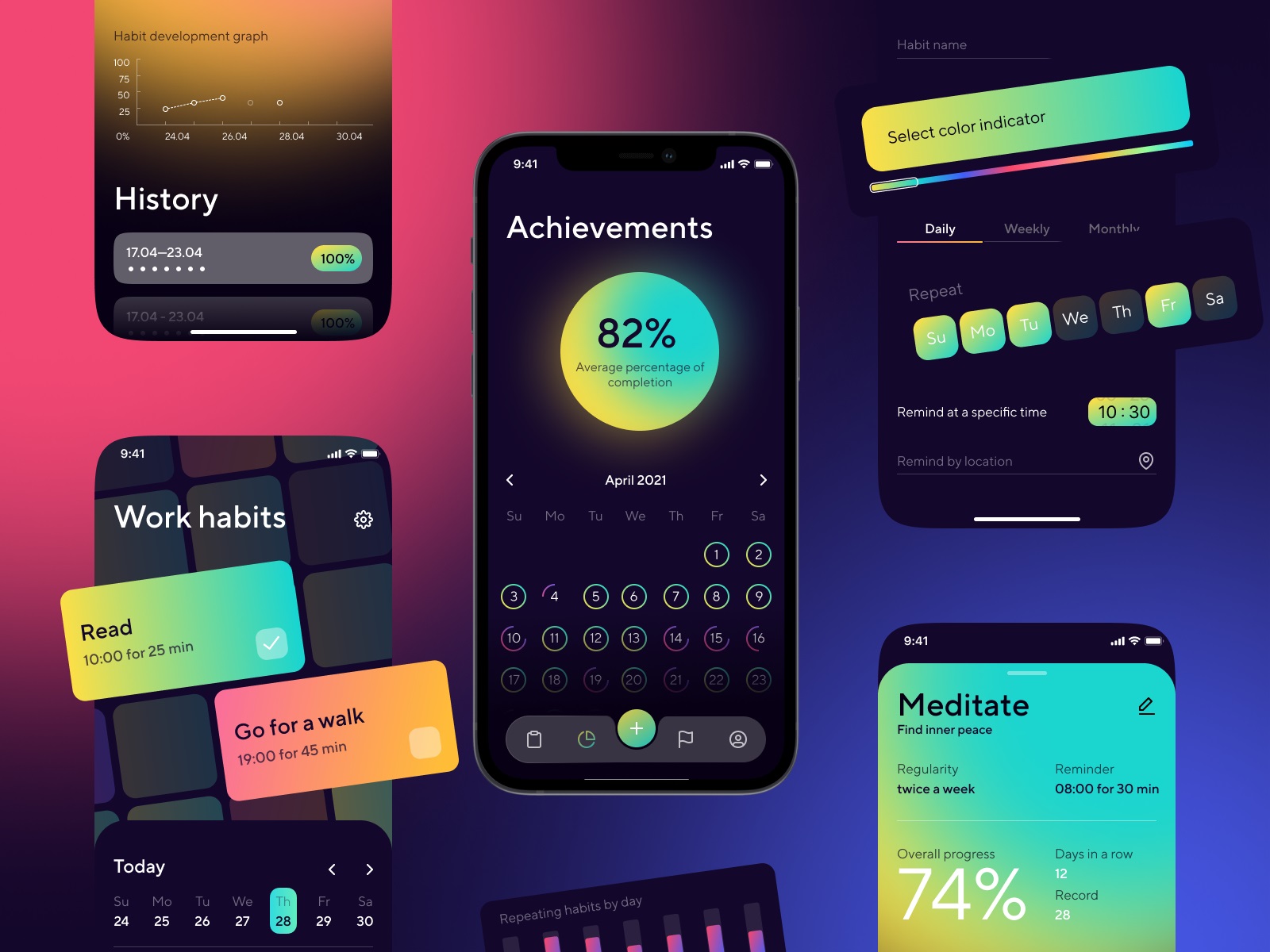 habit app design tubik