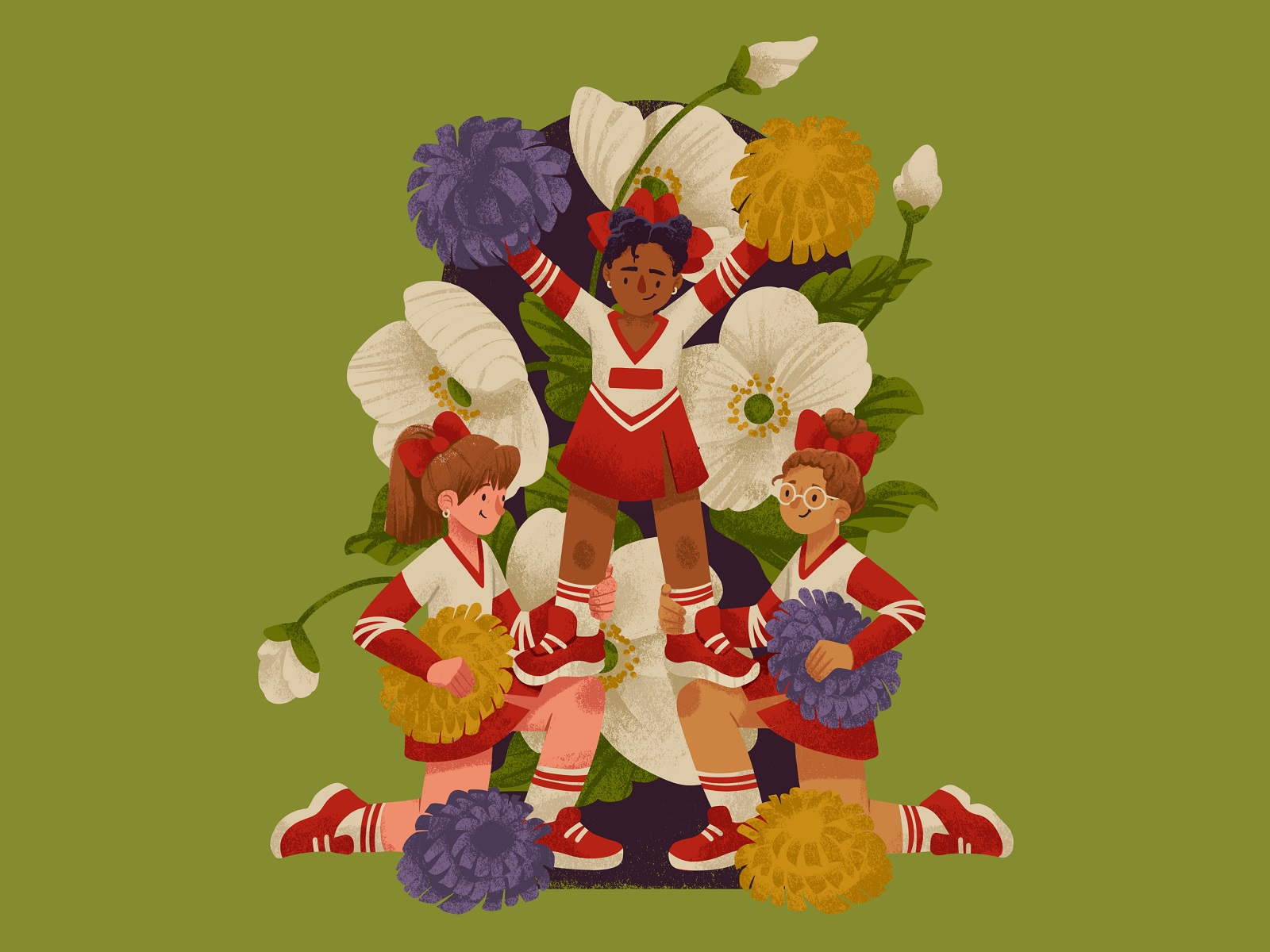 cheerleading illustration dance festival poster tubikarts