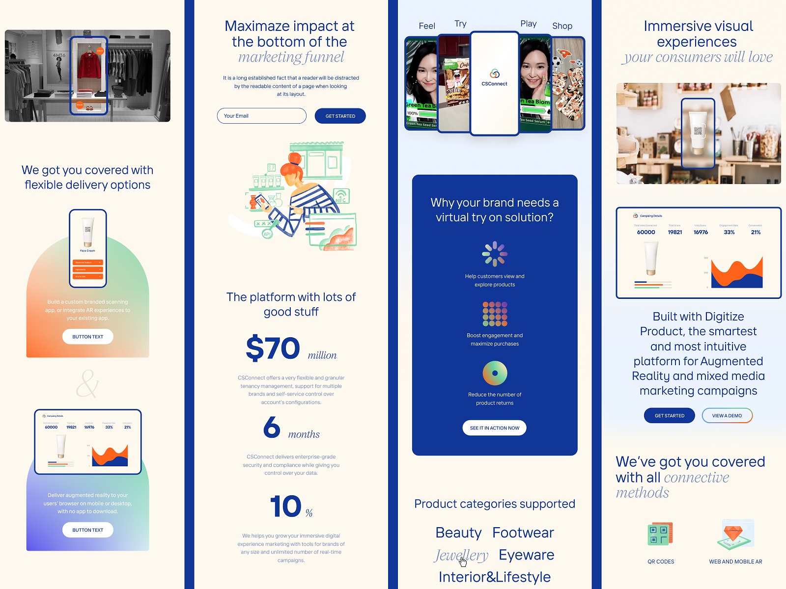 csconnect website design mobile version tubik case study