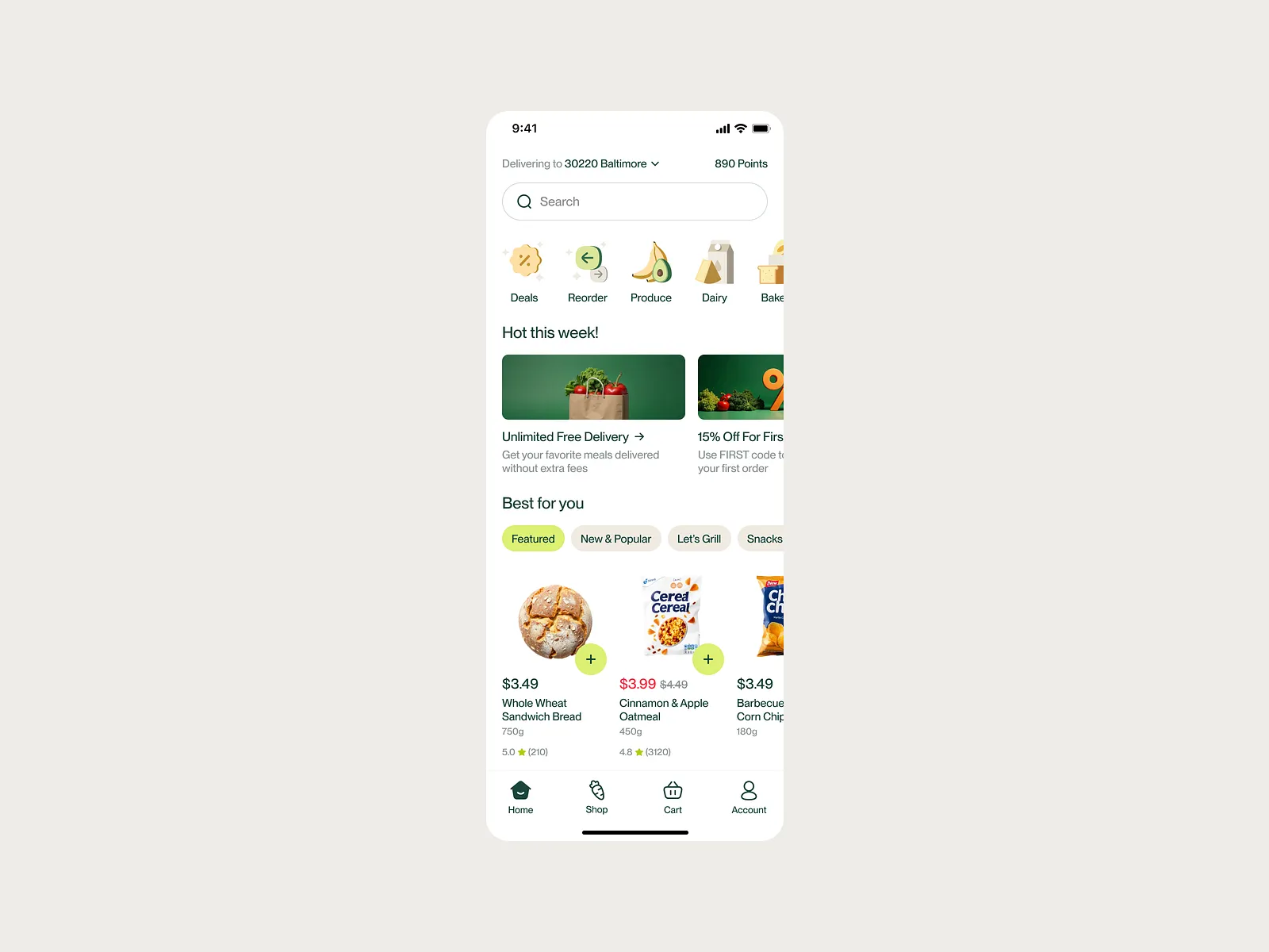grocery app dawid petrasiak mobile design design4users