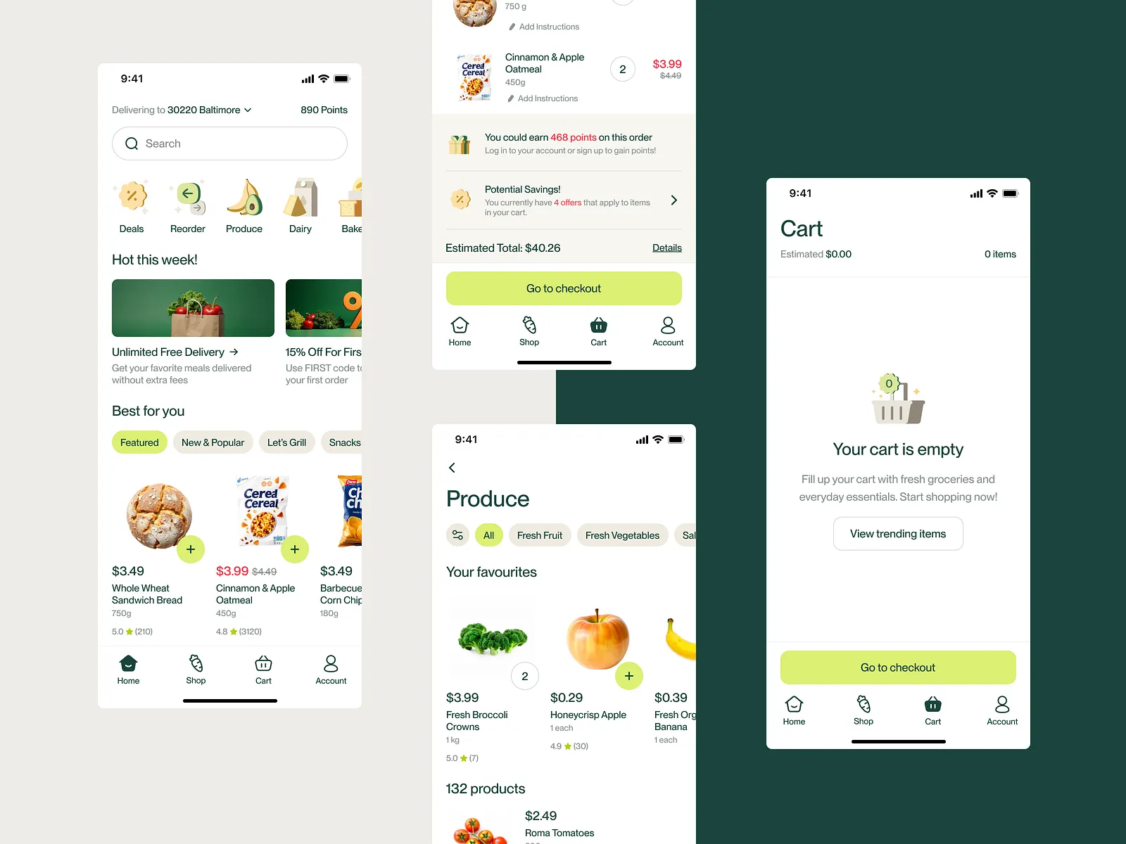 grocery app dawid petrasiak mobile design design4users