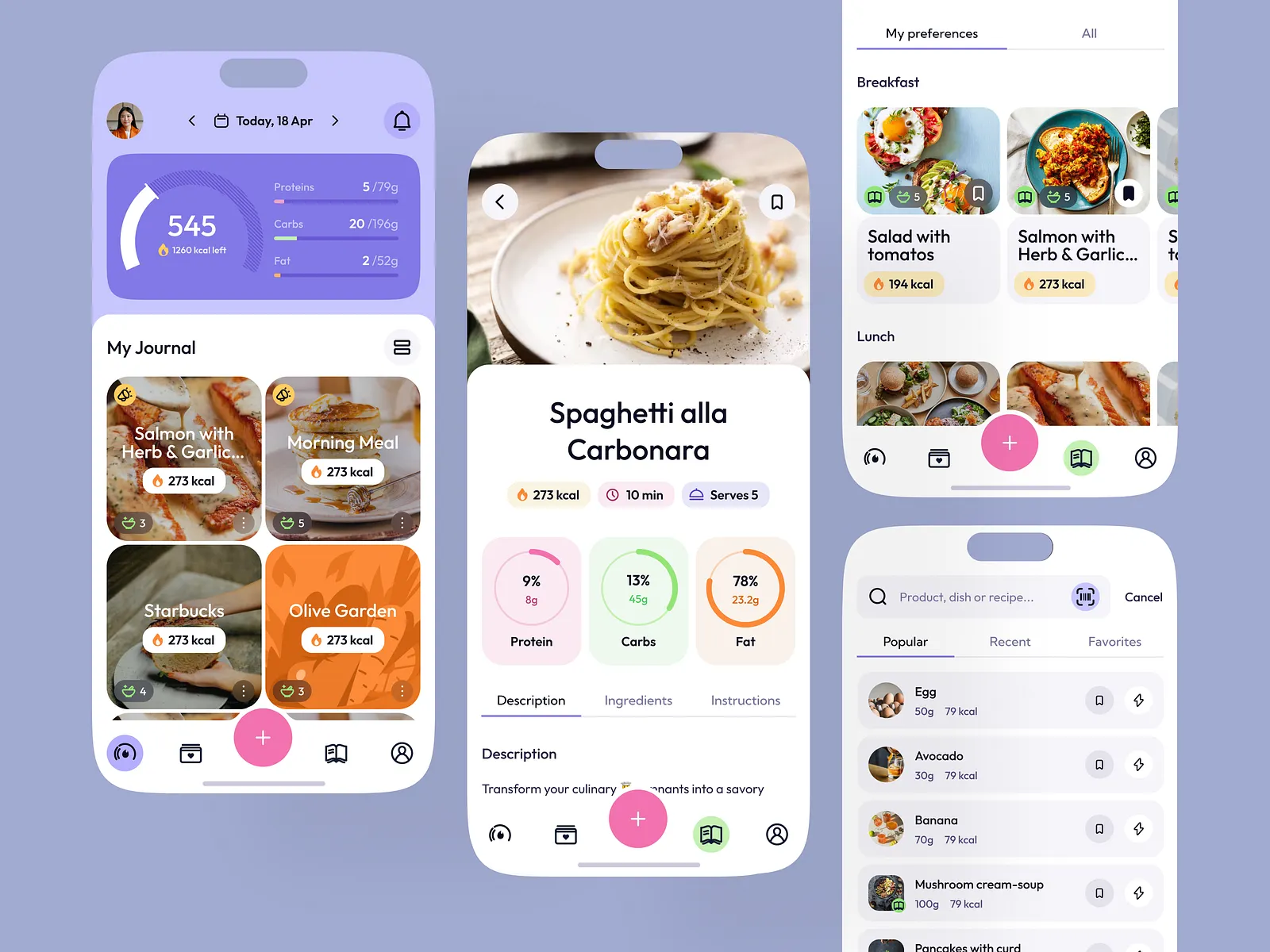 healthy food tracker design tino design4users