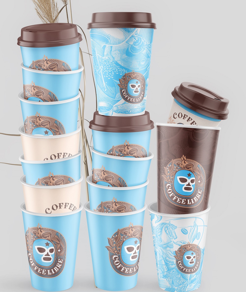 packaging identity design coffee libre shkriblyak