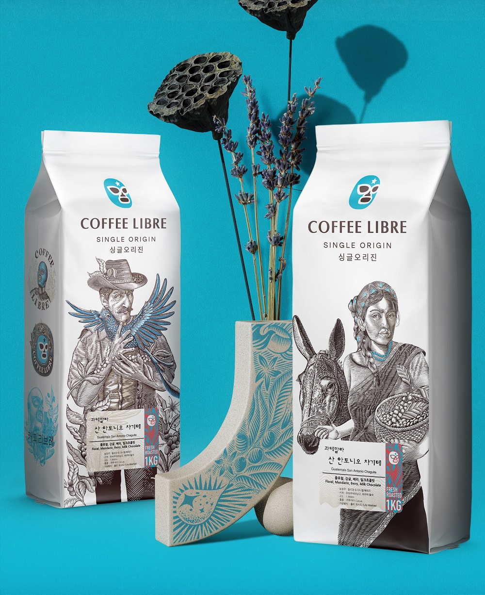 packaging identity design coffee libre shkriblyak