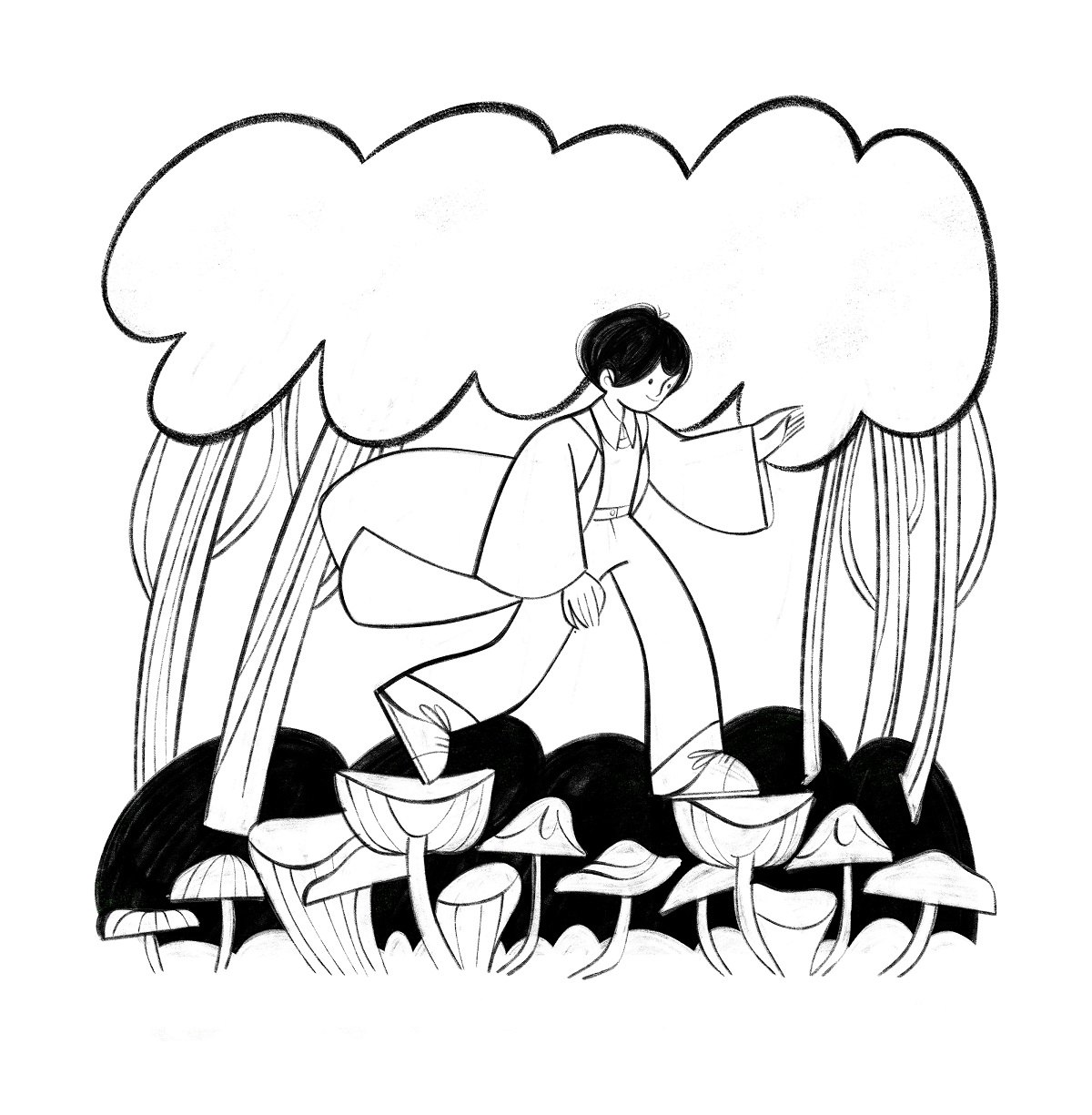 The Net Gabriella Szendrey mascot illustration