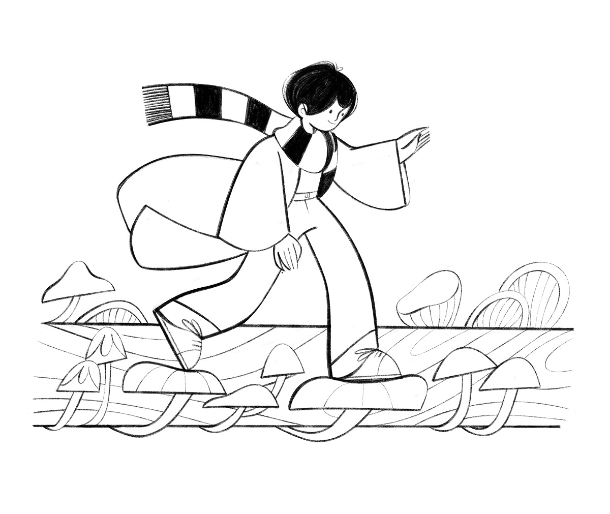 The Net Gabriella Szendrey mascot illustration