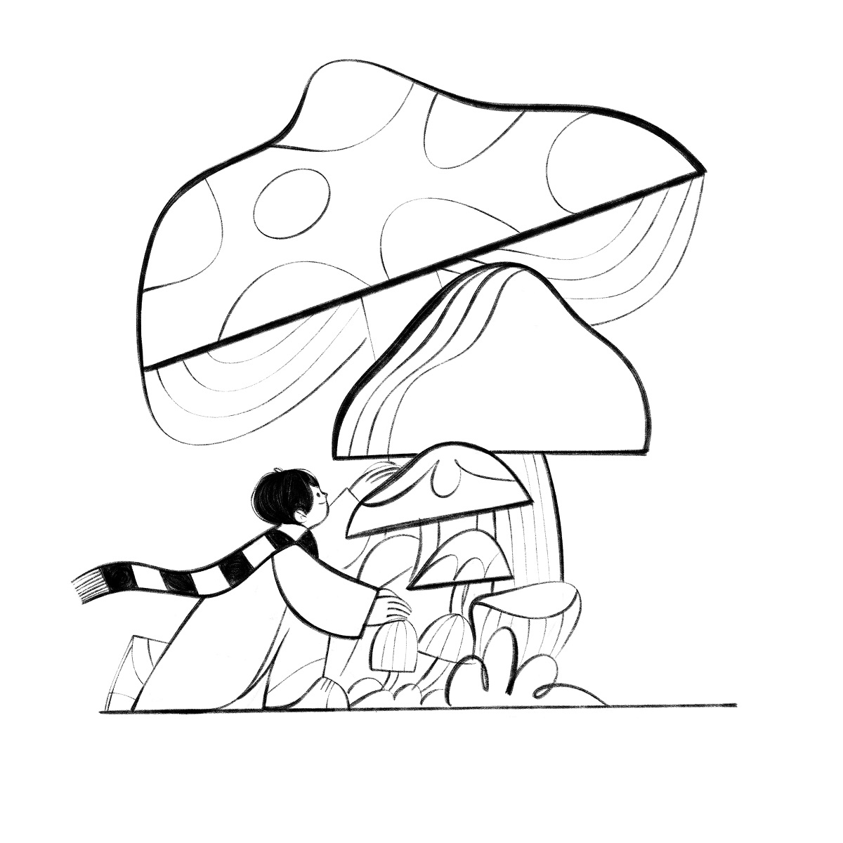 The Net Gabriella Szendrey mascot illustration