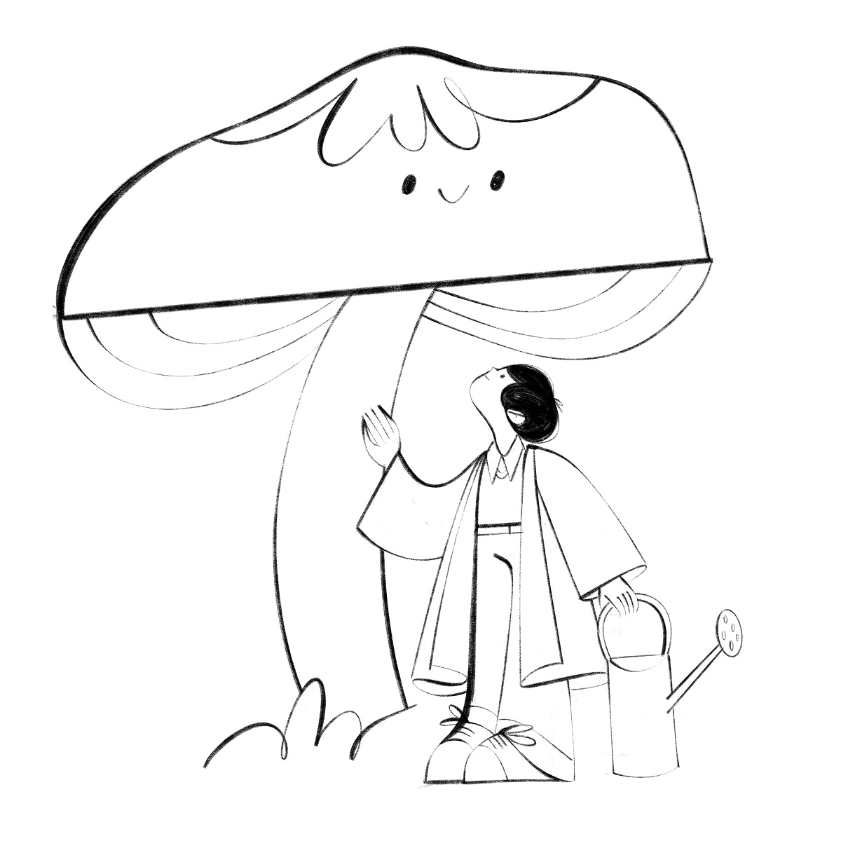 The Net Gabriella Szendrey mascot illustration