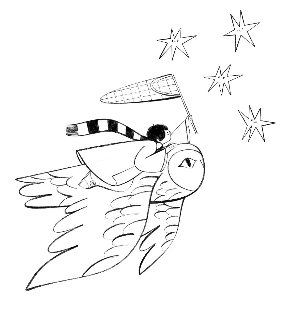 The Net Gabriella Szendrey mascot illustration