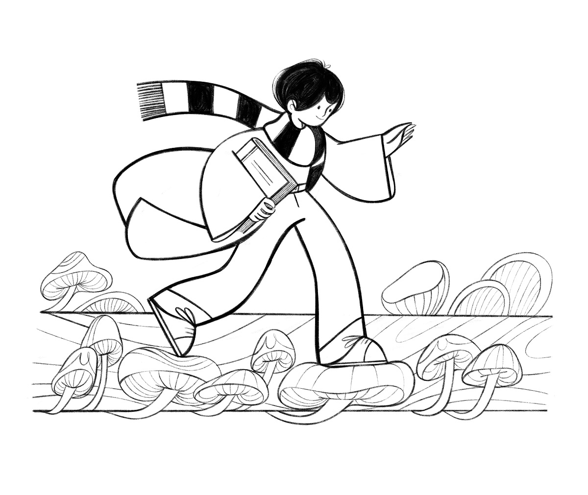 The Net Gabriella Szendrey mascot illustration