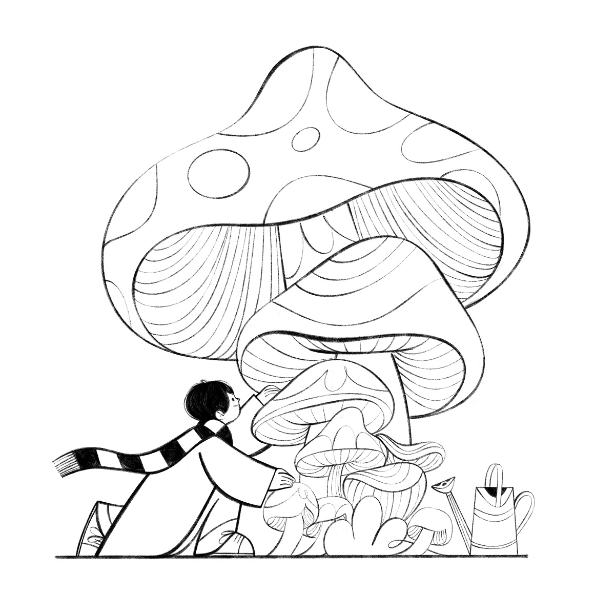 The Net Gabriella Szendrey mascot illustration