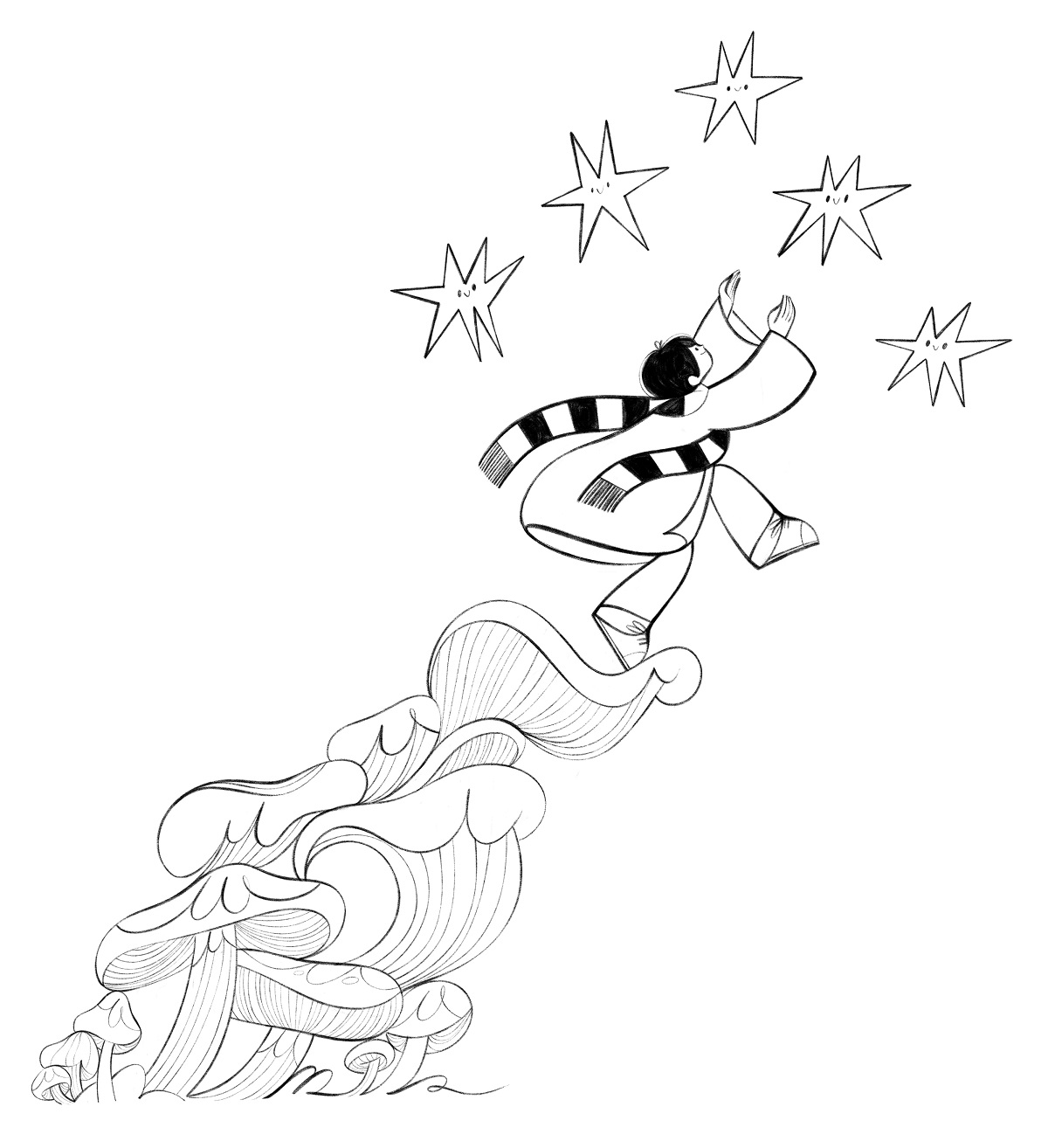 The Net Gabriella Szendrey mascot illustration