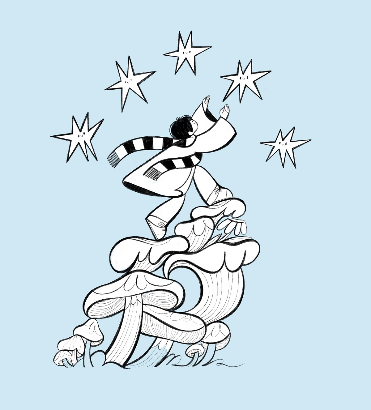 The Net Gabriella Szendrey mascot illustration