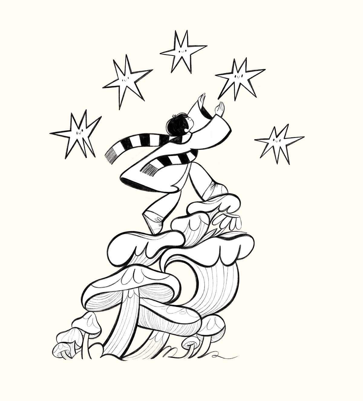 The Net Gabriella Szendrey mascot illustration