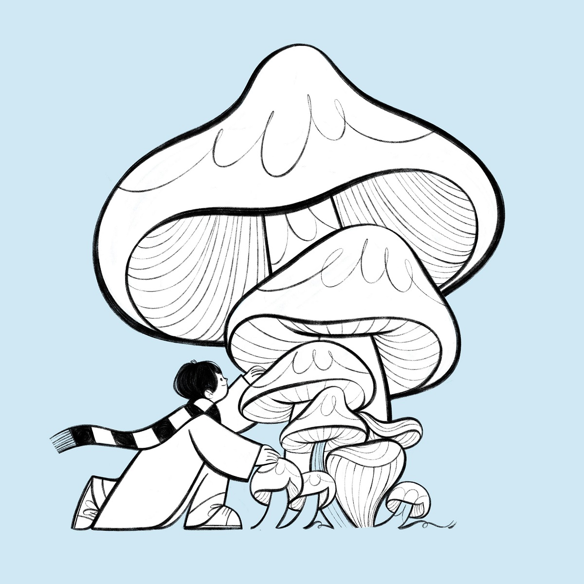 The Net Gabriella Szendrey mascot illustration