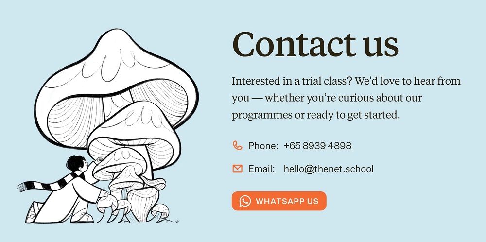 The Net Gabriella Szendrey mascot illustration