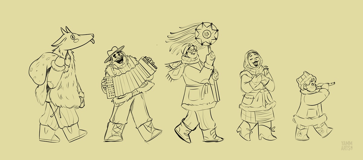 christmas greeting cards maryna solomennykova yamm arts design4users sketches