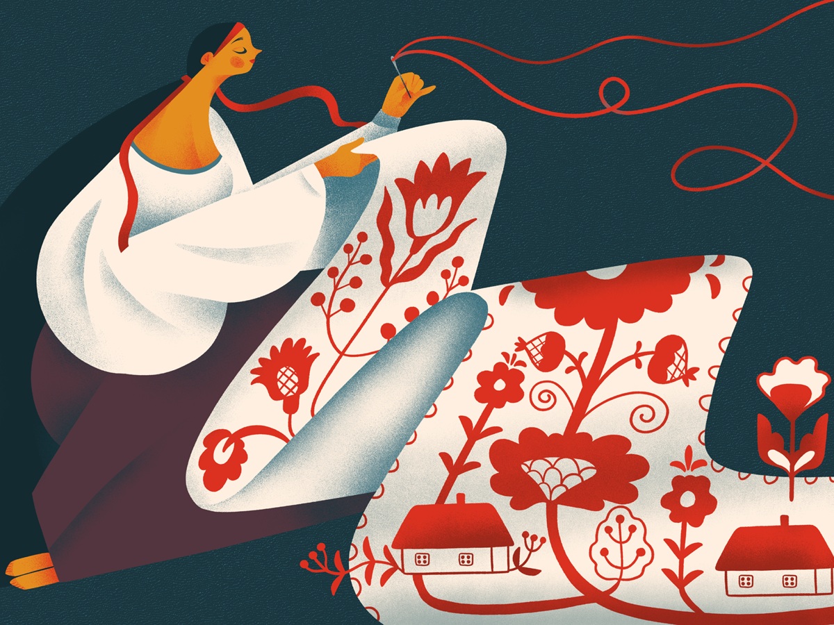 inner peace illustration art yaroslava yatsuba brightarts design4users