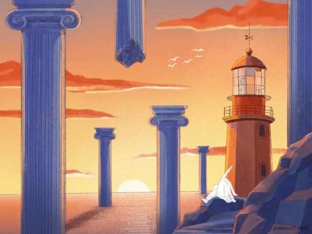 Case Study: Lighthouse Art. Illustrations for Calendar and Postcards