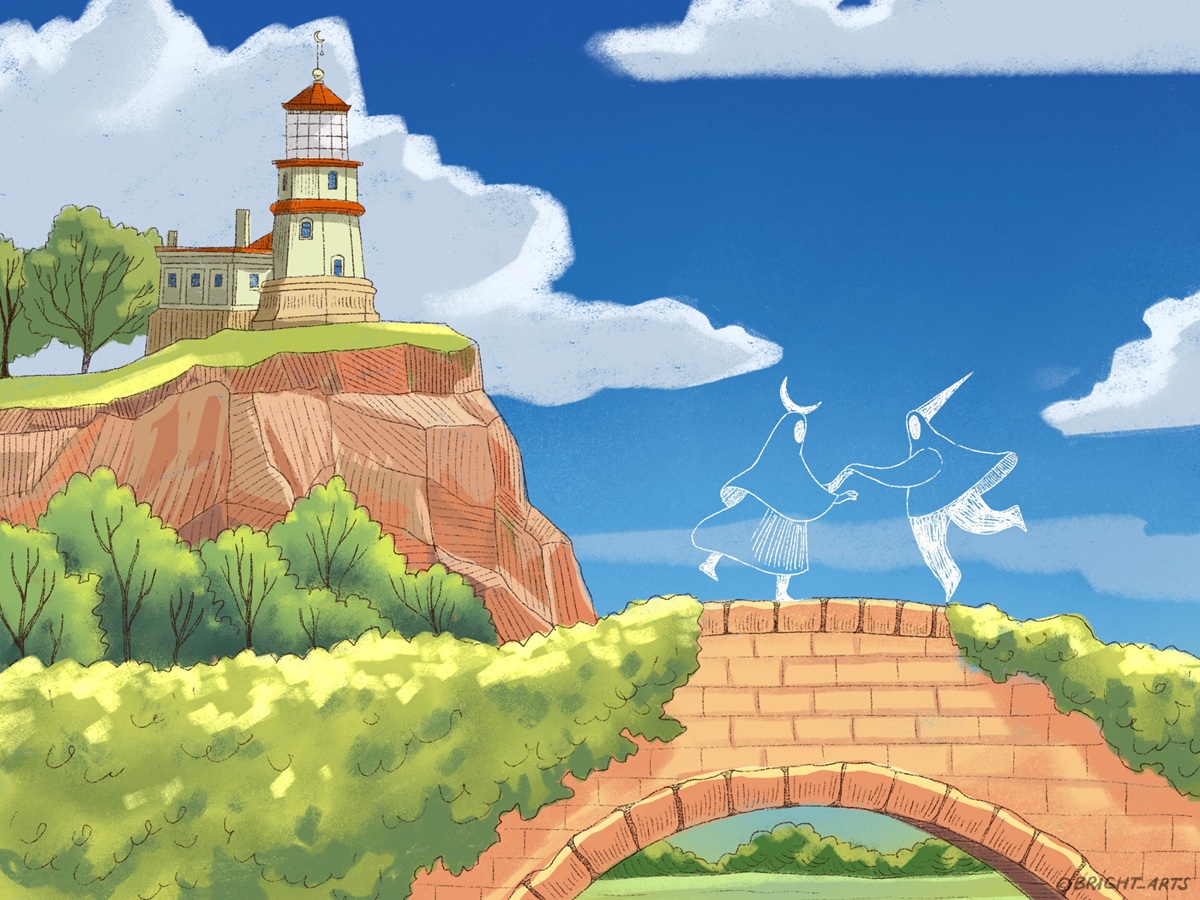 lighthouse illustrations yaroslava yatsuba illustration art