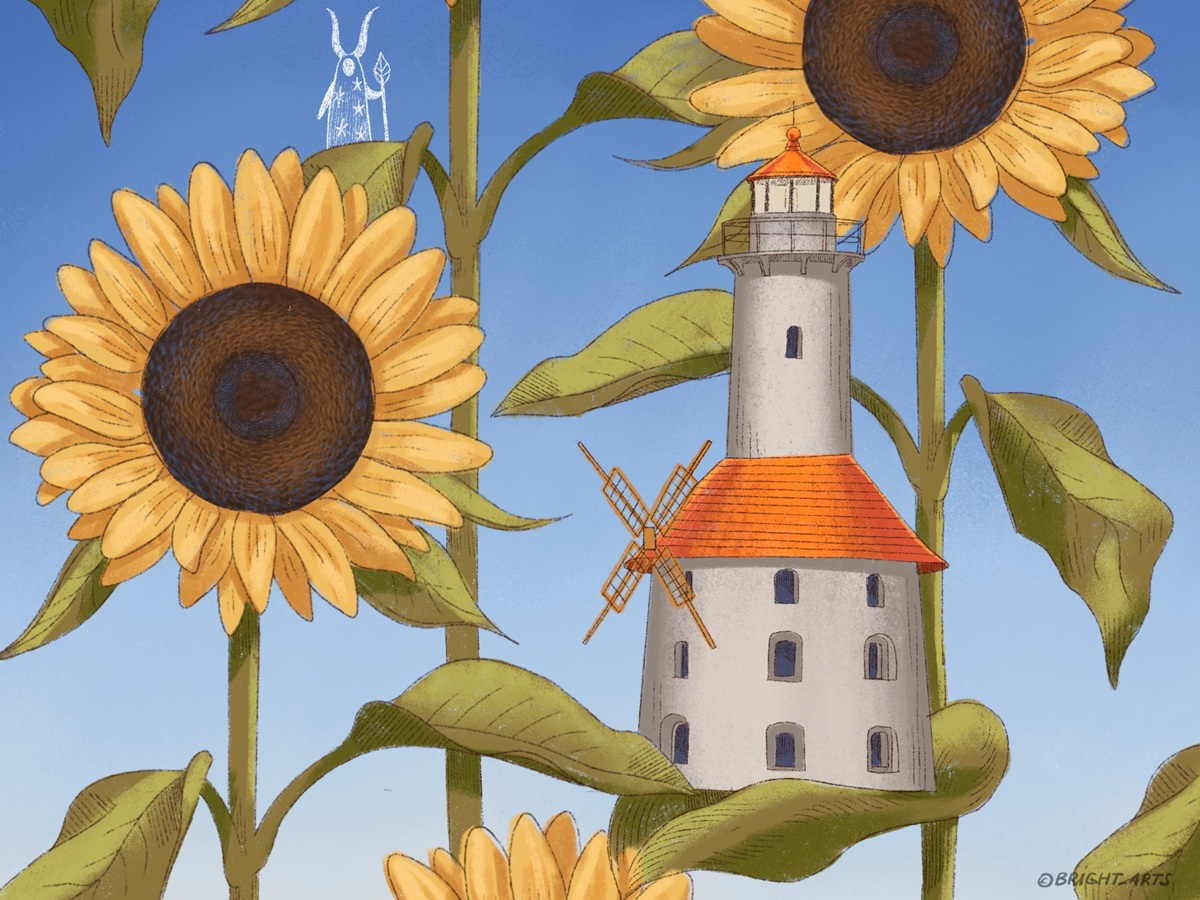 lighthouse illustrations yaroslava yatsuba illustration art