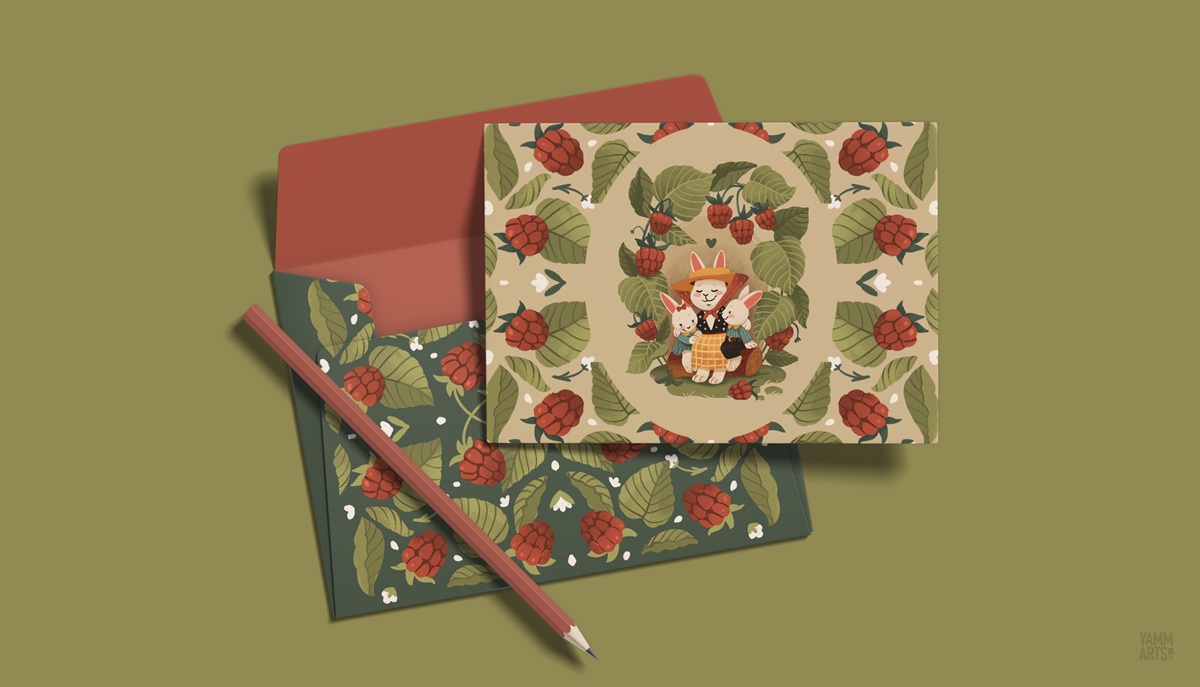 maryna solomennykova illustration art greeting cards autumn design4users