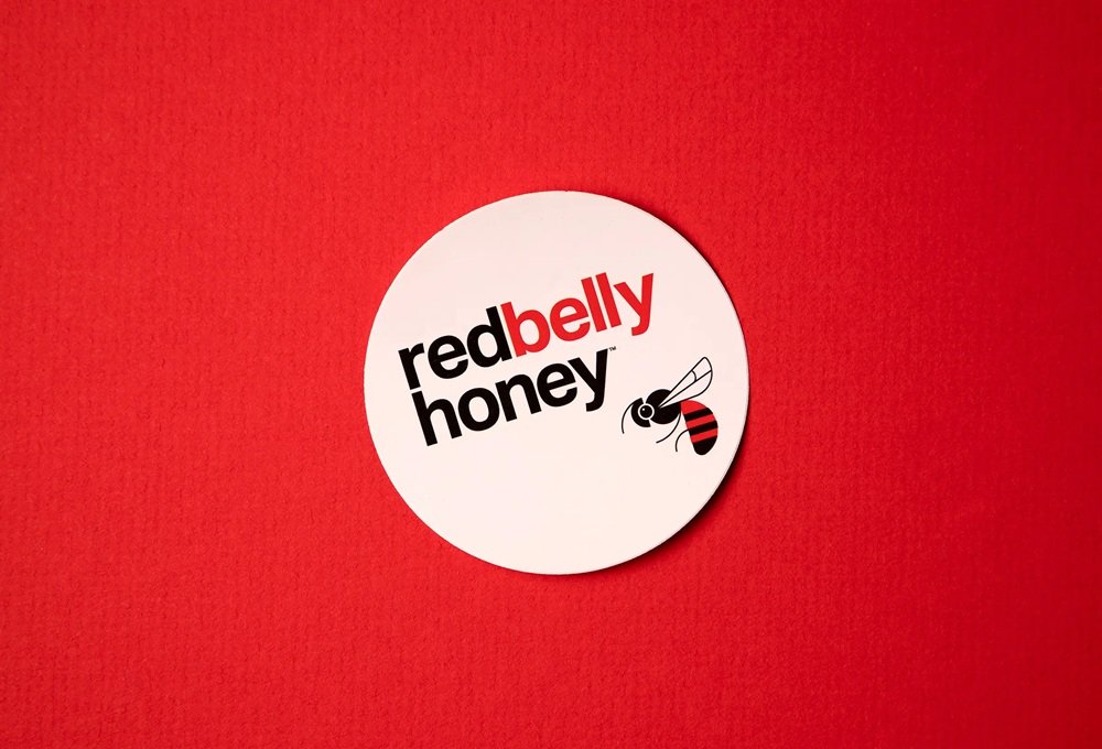 Redbelly honey truf packaging graphic design design4users_Sticker