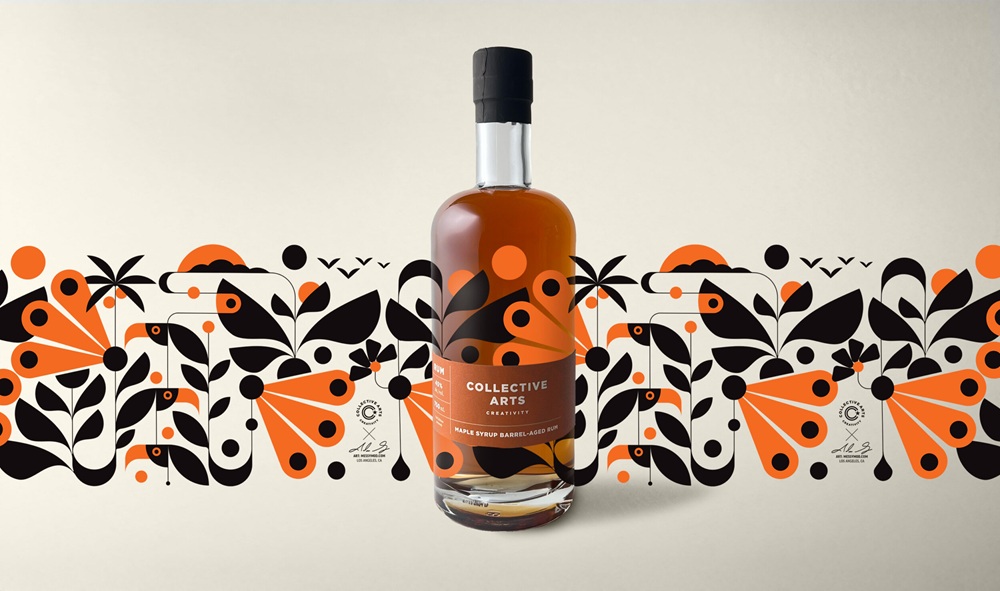 truf rum label design branding illustration design4users