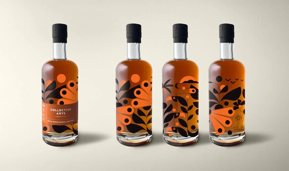 truf rum label design branding illustration design4users