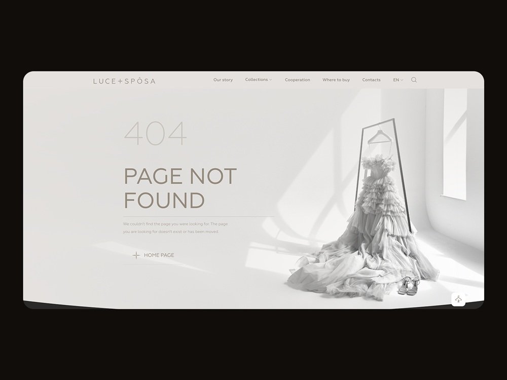 lucesposa webdesign wedding dresses 404 page design4users