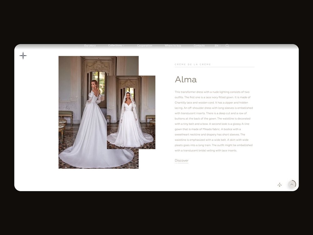 lucesposa webdesign wedding dresses product page design4users