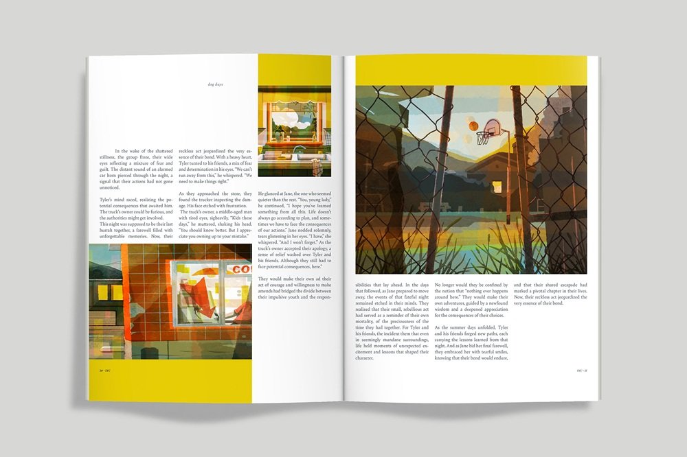 muti editorial illustration dog days design4users